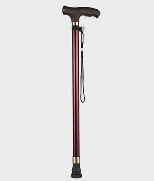 Verstelbare Aluminium Wandelstok met LED-lamp en Anti-slip Vierpoot
