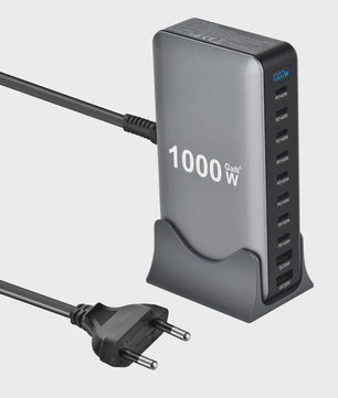 Krachtige 1000W Multi-Poort Desktop Lader met Snelladen voor Laptops en Tablets
