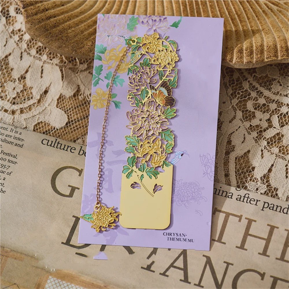 Luxe Metalen Bladwijzers - Retro Chinese Stijl met Bloemen & Vlinders