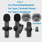 Draadloze Lavalier Microfoon Set 2.4G met Ruisonderdrukking voor Smartphones