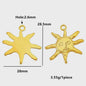 Set van 4 Gouden Bedeltjes: Zon, Hart, Schelp, Vis & Cactus - Roestvrij Staal 18k Goud PVD - DIY Sieraden Maken