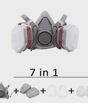 Professioneel Half-Face Stof- en Gasmasker met Verwisselbare Filters voor Schilderen en Spuiten