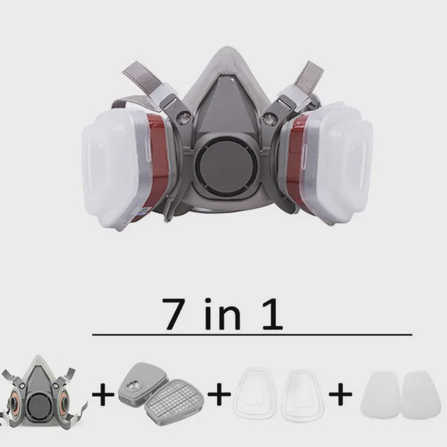 Professioneel Half-Face Stof- en Gasmasker met Verwisselbare Filters voor Schilderen en Spuiten