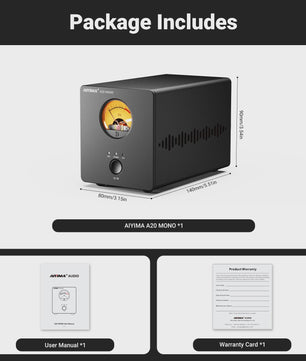AIYIMA A20 MONO: Krachtige 300W Klasse D Mono Eindversterker met TPA3255, PFFB, VU Meter en Sub Out