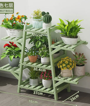 Houten Bloemenstandaard Multi-laags Balkon Plantenrek Woonkamer