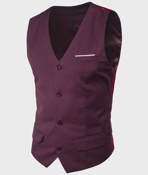 Stijlvol Heren Gilet - Slim Fit voor Bruiloft, Feest of Zakelijk