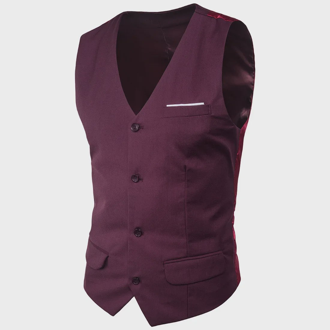 Stijlvol Heren Gilet - Slim Fit voor Bruiloft, Feest of Zakelijk