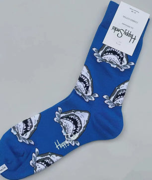 Happy Socks Heren Mid-tube Sokken - Pure Katoen, Klassiek Comfort - Maat 41-46