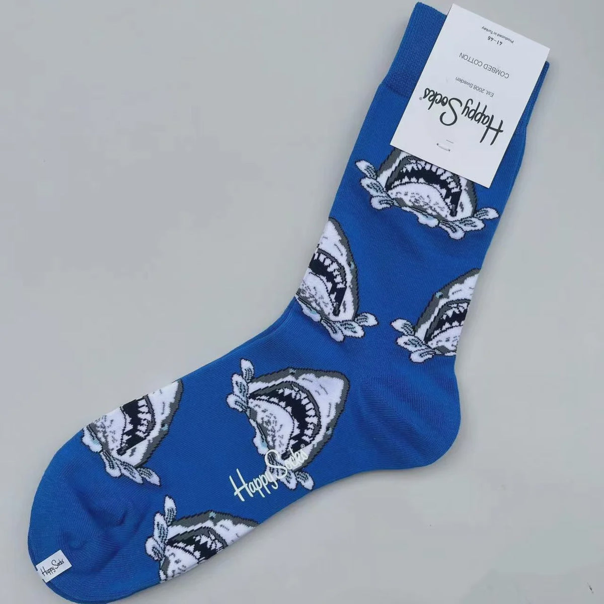Happy Socks Heren Mid-tube Sokken - Pure Katoen, Klassiek Comfort - Maat 41-46