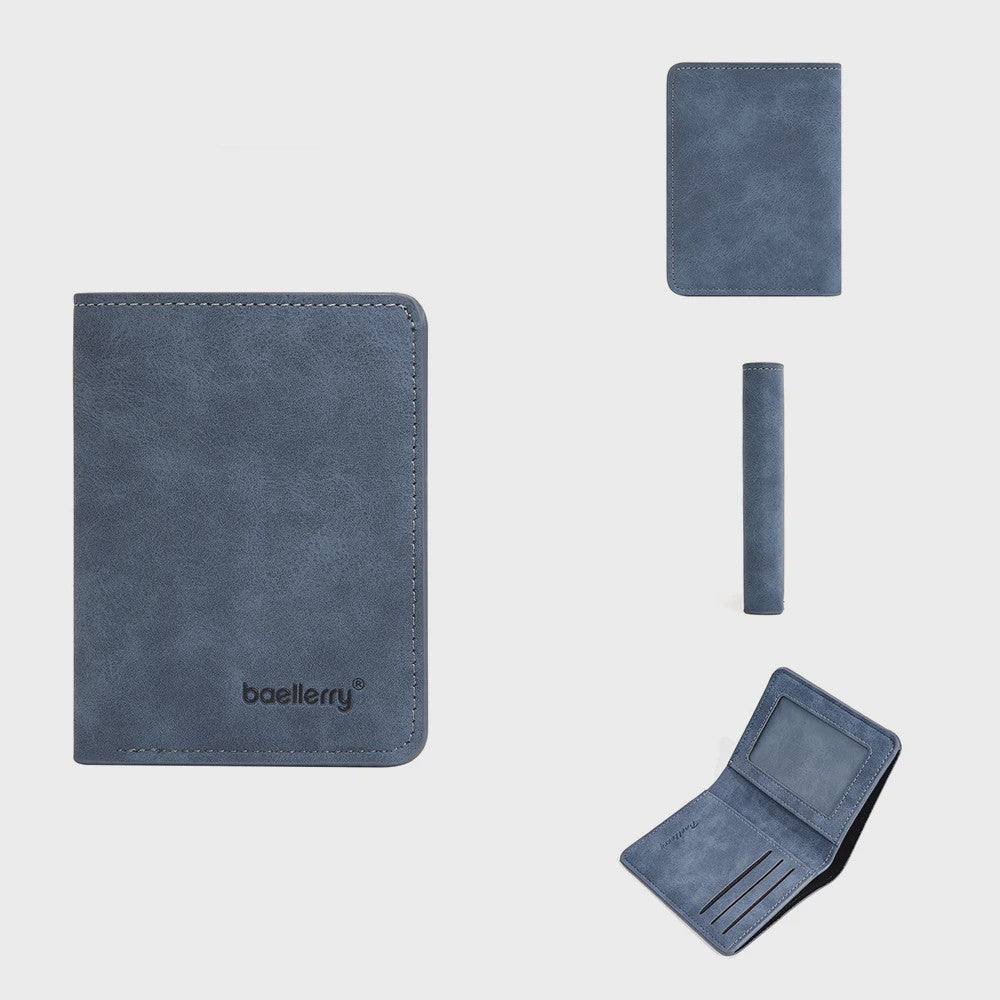Baellerry Heren Portemonnee - Minimalistisch PU Leer Front Pocket Portemonnee
