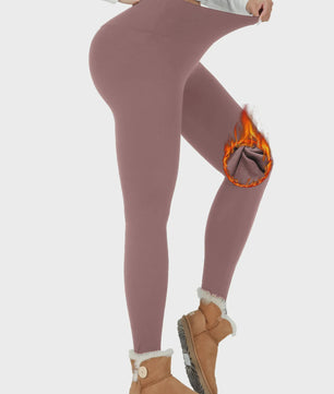 Dames Thermische Fleece Leggings met Hoge Taille - Warm & Zacht voor Yoga en Workout