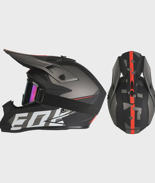 Off Road Motorcross Helm met Vizier & Goggles - Veilig & Comfortabel