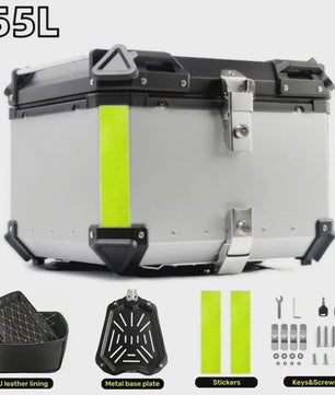 Waterdichte Aluminium Motor Topcase - 45L, 55L, 65L - Helmbox & Bagagebox
