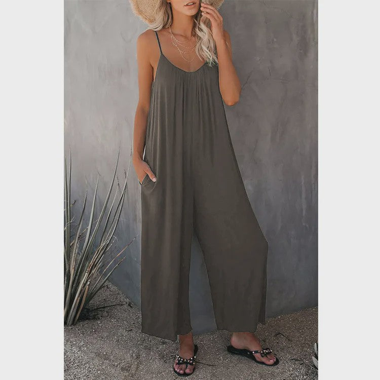 Zomerse Dames Overall Broek met Zakken - Comfortabel & Casual