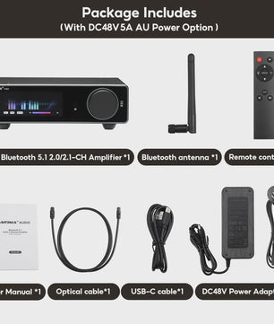 AIYIMA A80 Krachtige Stereo Power Versterker met DAC & Bluetooth (2x300W, Class D)
