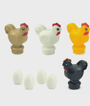 Bouwstenen Dierenpark Scene - Katten, Honden, Vogels, Varkens & Meer - DIY Speelgoed Bakstenen