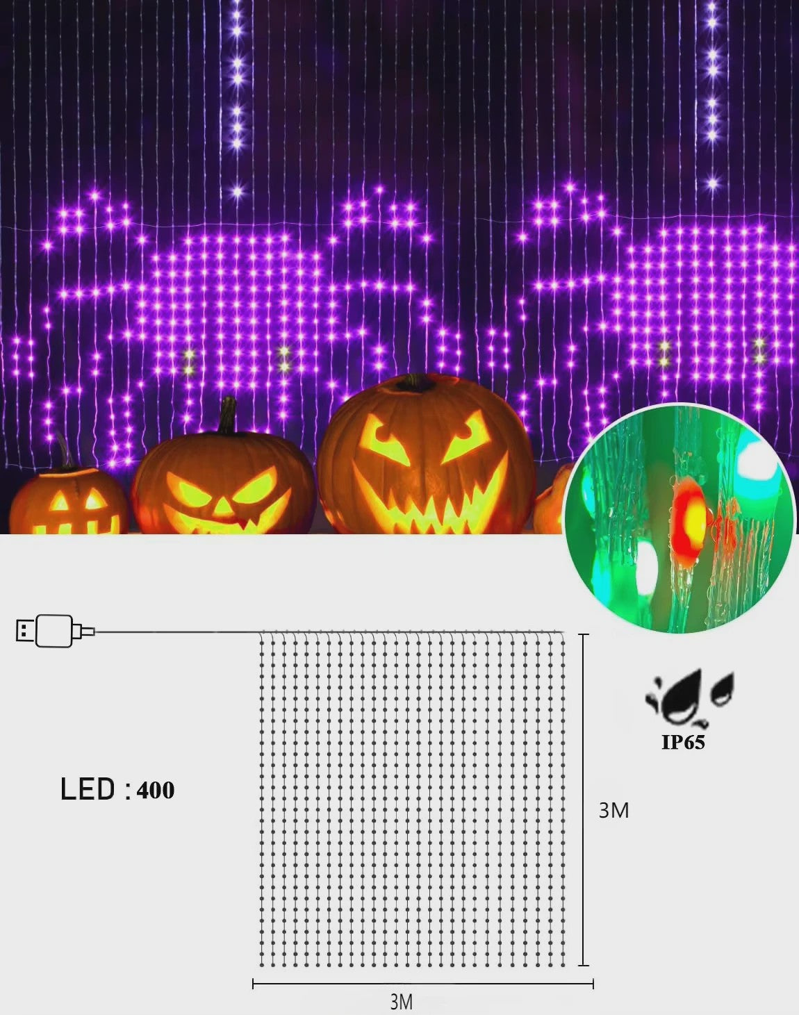 Slimme Pixel Gordijnlampen - RGB LED met USB, Bluetooth & APP Bediening