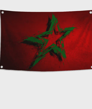Marokkaanse Vlag - Polyester Decoratie met Ophangringen voor Binnen en Buiten