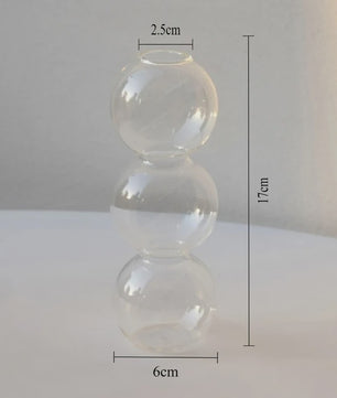 Nordic Kleurrijke Glazen Vaas - Bubble Design voor Hydroponische Planten & Bloemen