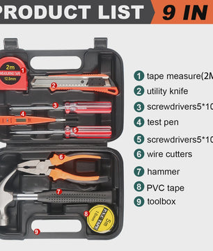 Complete Gereedschapskist Set - 8-13 Delig Huishoudgereedschap voor Auto- en Huisreparaties