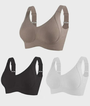 Comfortabele Draadloze Minimizer BH met Volledige Bedekking, Ademend en Naadloos met Zijsteun
