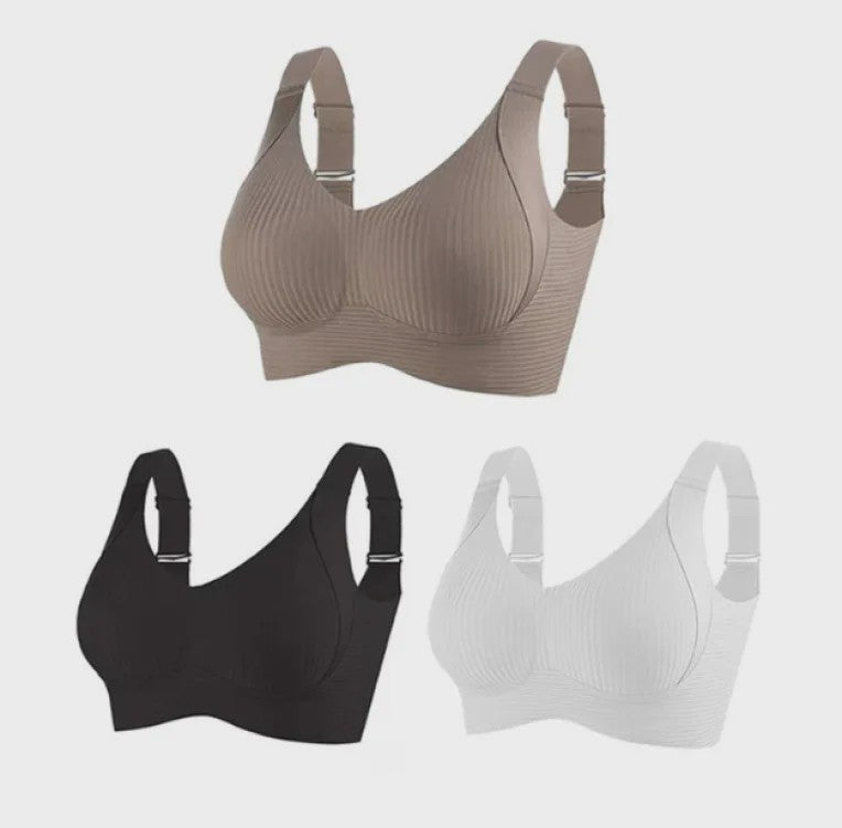 Comfortabele Draadloze Minimizer BH met Volledige Bedekking, Ademend en Naadloos met Zijsteun