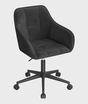 Velours bureaustoel met hoge rugleuning, draaibaar en in hoogte verstelbaar - Comfortabel en Ergonomisch