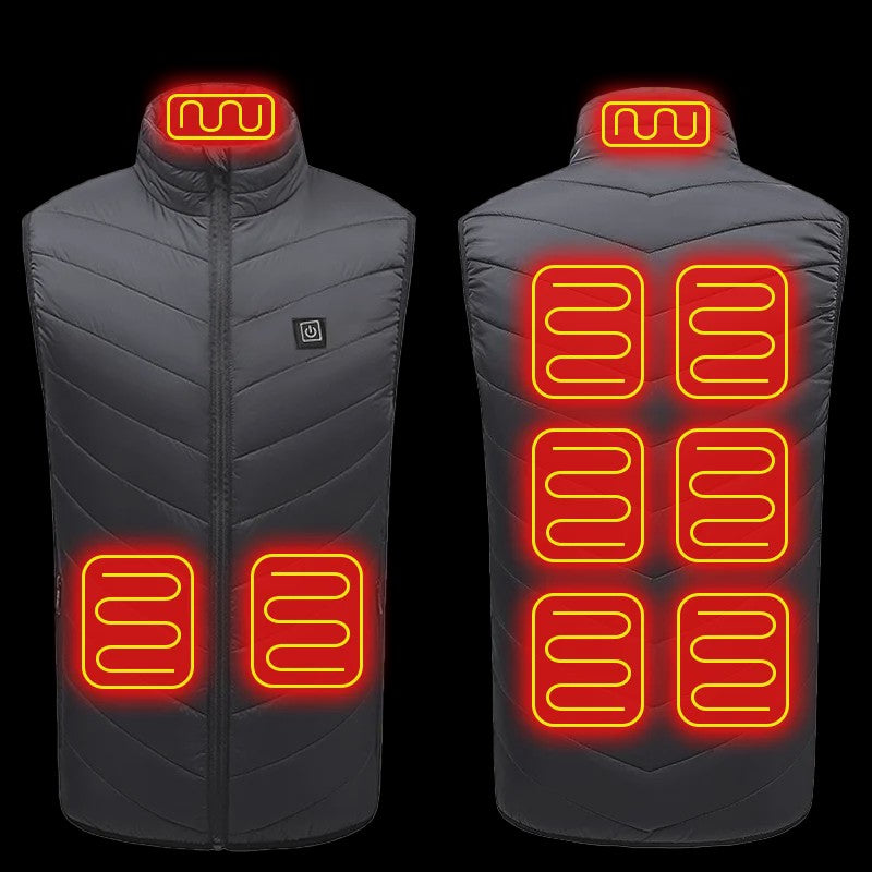 Unisex Verwarmd Vest met 21 Graphene Zones - USB Oplaadbaar voor Sport & Outdoor