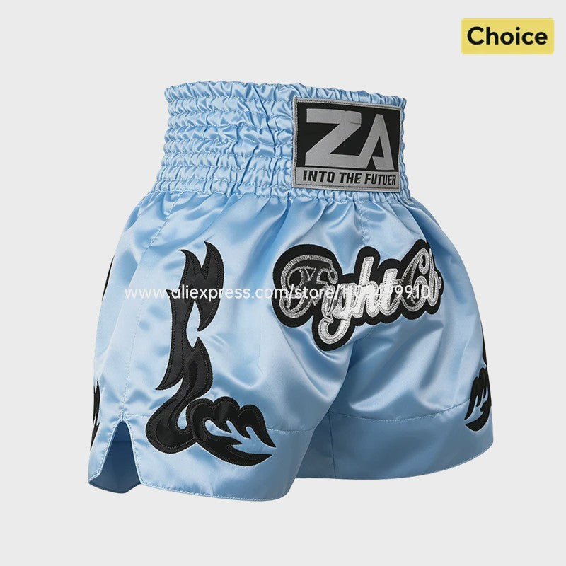 Muay Thai Bokshort Satin met Mesh Panel - Unisex & Kinderen