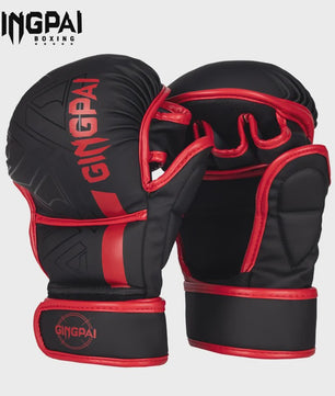 GINGPAI Professionele MMA Bokshandschoenen - Half Vinger Training voor Heren, Dames & Kinderen
