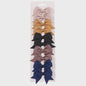 Set van 10 Handgemaakte Strikjes Haarclips voor Baby Meisjes - Lint Strikjes Haaraccessoires