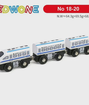 Houten Magneet Treinwagon Set - Uitbreidbaar en Compatibel met Houten Spoorsystemen