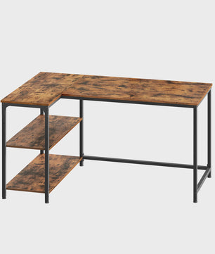 L-vormig Bureau met 3 Planken - 120 x 80 cm Hoekbureau voor Computer & Werk
