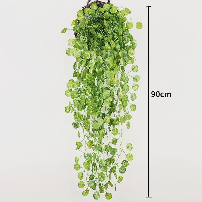 Kunstplant Hangplant 90cm - Nep Varen Slungel met Bladeren voor Decoratie