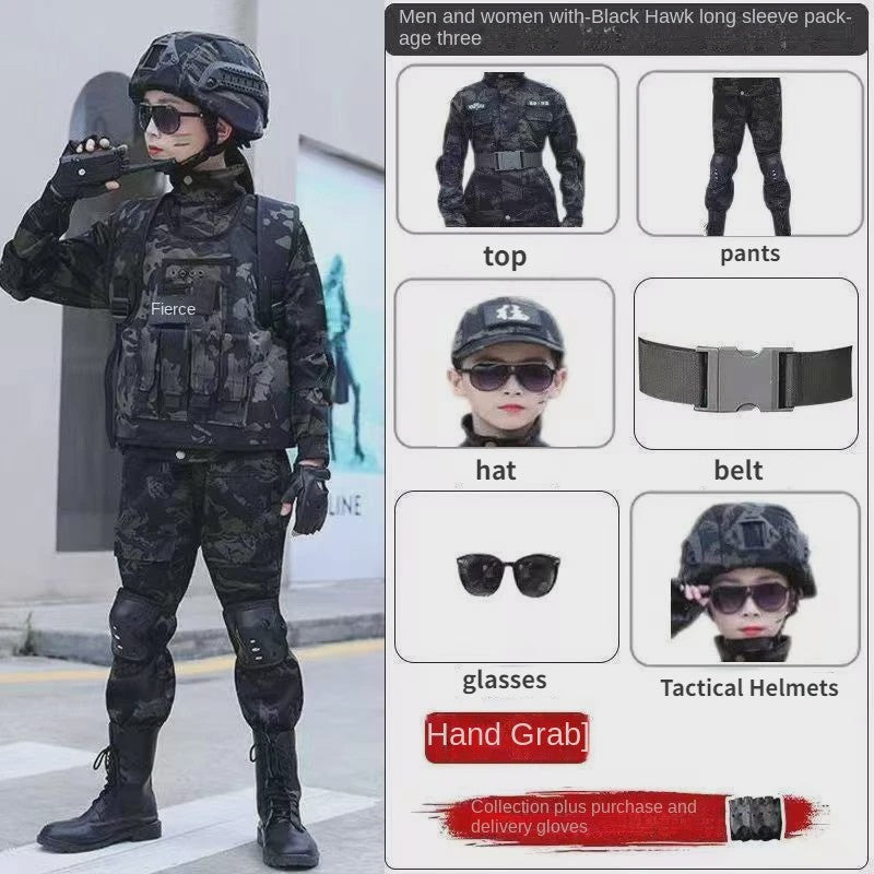 Kinder Special Forces Camouflage Trainingspak - Zwarte Adelaar
