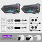 Motorhelm Intercom Systeem - Bluetooth 5.3 Headset voor 2 Motorrijders - 300M Bereik, Waterdicht & Muziek Delen