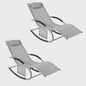 Set van 2 Loungestoelen - Verstelbare Ligstoelen met Kussen voor Tuin, Terras & Strand