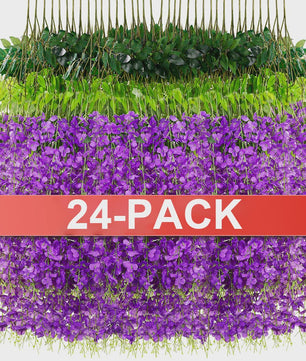 24x Kunst Wisteria Bloemen Slirang - Hangende Garland voor Bruiloft & Decoratie