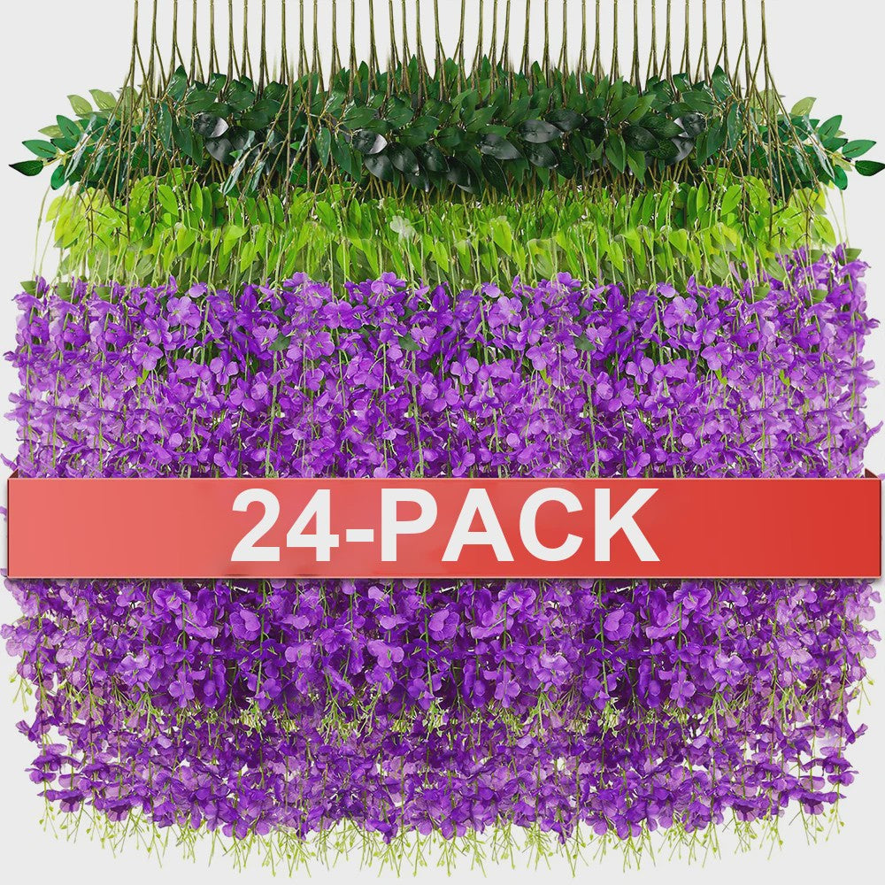 24x Kunst Wisteria Bloemen Slirang - Hangende Garland voor Bruiloft & Decoratie