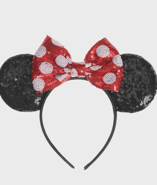 Muis Oortjes Diadeem met Strik - Feestelijk Accessoire voor Kinderen & Volwassenen