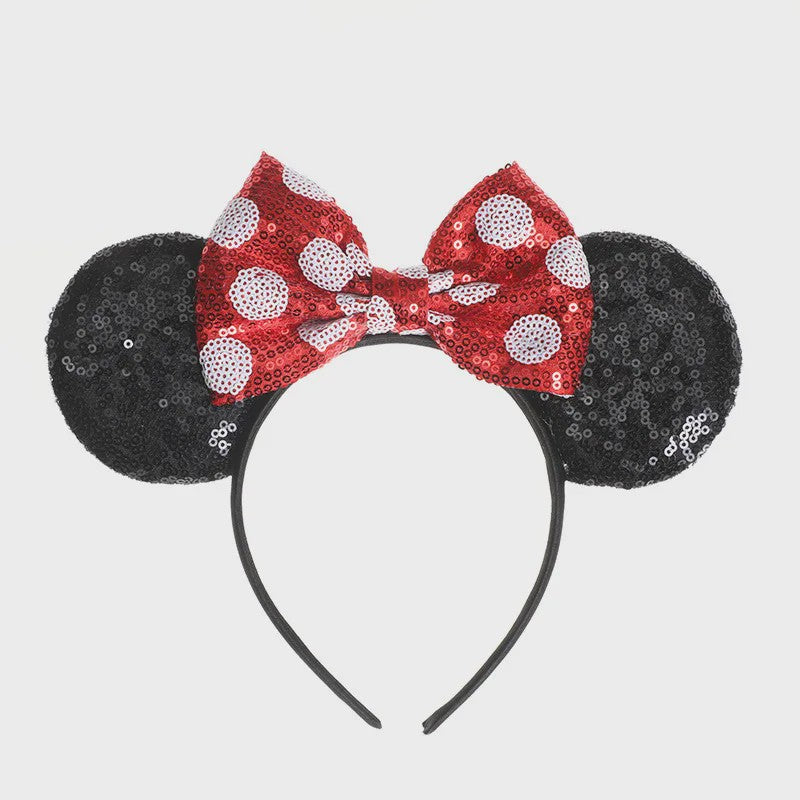 Muis Oortjes Diadeem met Strik - Feestelijk Accessoire voor Kinderen & Volwassenen