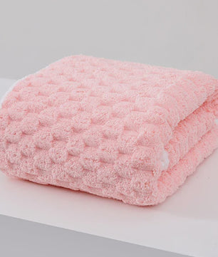 Luxe Coral Cloud Velvet Handdoek: Dik, Sneldrogend & Super Absorberend Microvezel