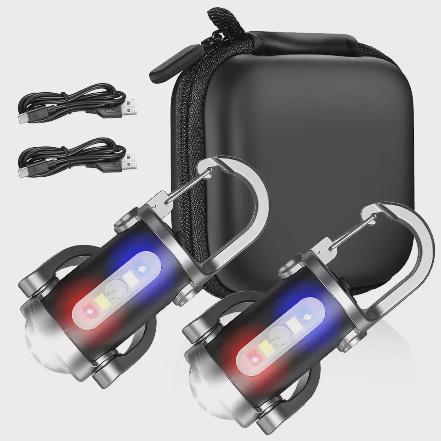 Oplaadbare Mini Zaklamp met COB Werklicht & Karabijnhaak - Compact en Waterdicht