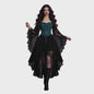 Dames Heksenjurk met Pofmouwen - Middeleeuwse & Gothische Renaissance Stijl voor Halloween & Cosplay