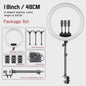 18 Inch Ring Light LED Lamp met Verstelbaar Statief & Telefoonhouder voor YouTube, Foto & Studio