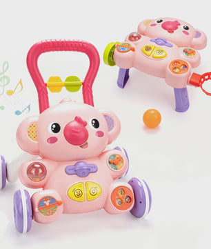 Multifunctionele Loopwagen met Muziek en Tekenbord voor Baby's (12M+)