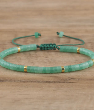 Natuurlijke Blauwe Emperor Steen Kralen Armband - Verstelbaar & Uniek