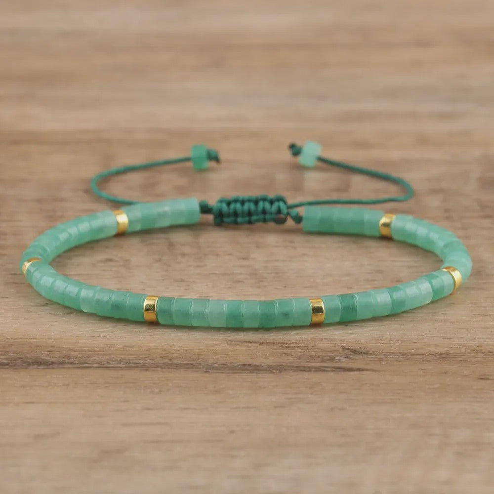 Natuurlijke Blauwe Emperor Steen Kralen Armband - Verstelbaar & Uniek