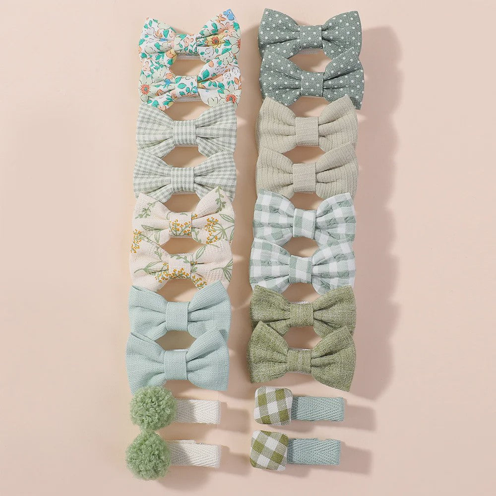 20-delige Set Schattige Kinder Haarclips met Strikjes - Leuke Babymutsjes en Haaraccessoires