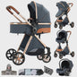 Magic ZC Premium 3-in-1 Baby Reiswieg & Kinderwagen Set - Luxe Beige, Compact, Inclusief Autostoel & Draagmand, Geschikt Vanaf Geboorte